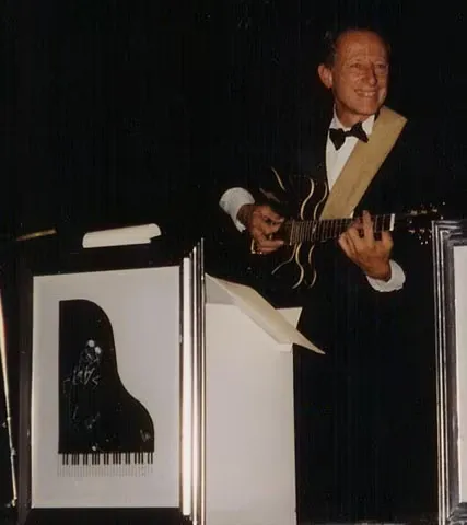 Don performing on stage with Ray Charles at Caesar's Palace, April 2, 1994