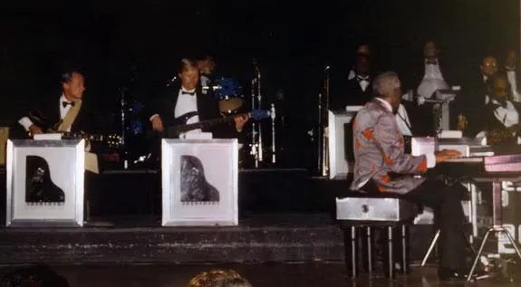 Don performing on stage with Ray Charles at Caesar's Palace, April 2, 1994