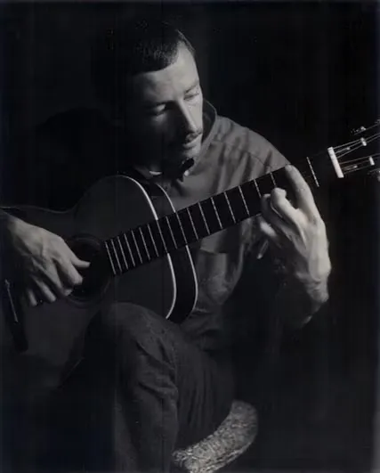 Don Peake studying classical guitar with The Romero Family, 1961.