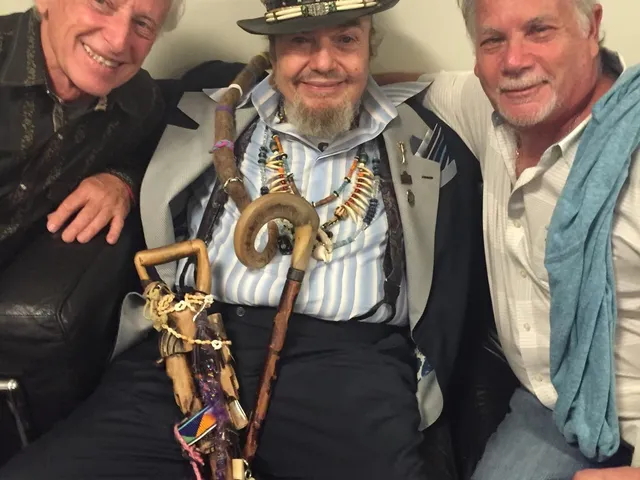 Archival photograph of Don Peake with Dr. John