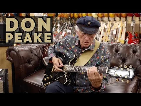 Don Peake playing his late 1960's Gibson ES-335 at Norman's Rare Guitars